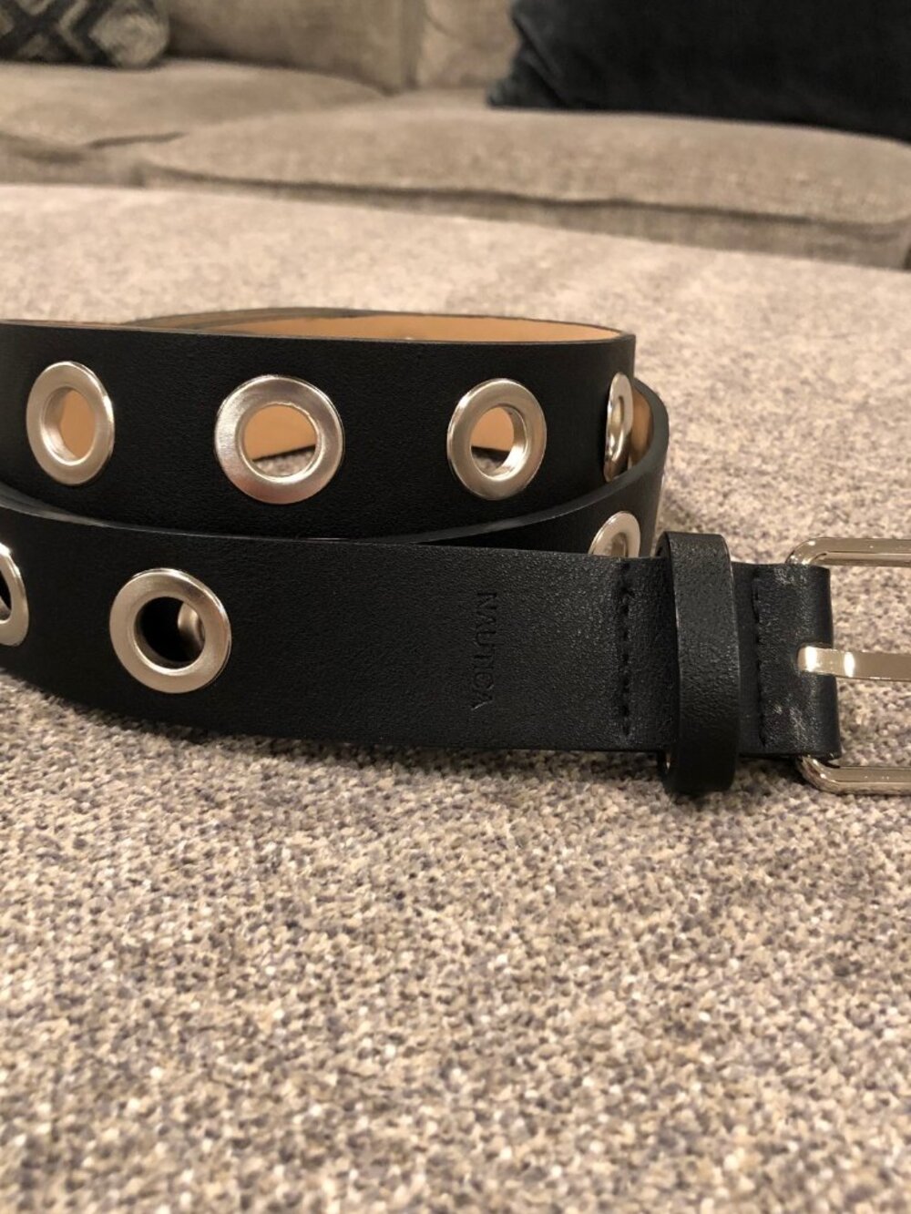 Nautica Black Leather Belt, Like New
